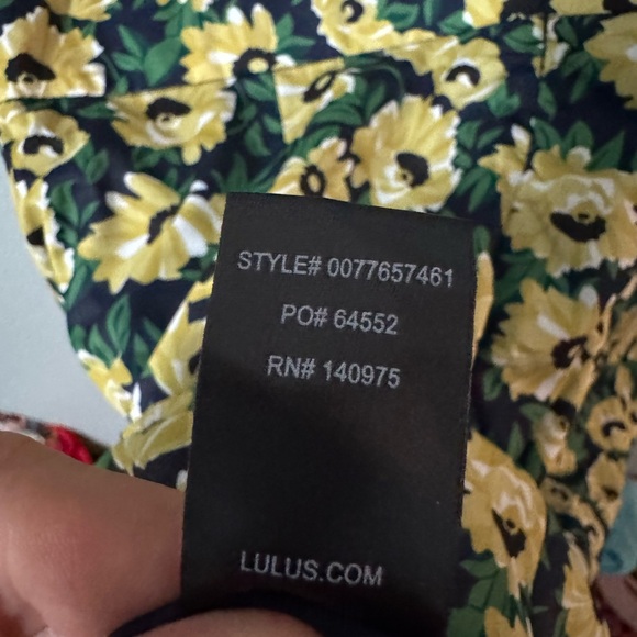 🌸Lulu's Sunny Days Navy Blue Mini Dress NWOT Size Large - Picture 5 of 8